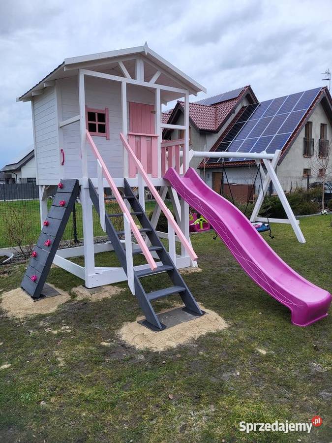 Domek dzieci plac zabaw huśtawki montaż opolskie Opole