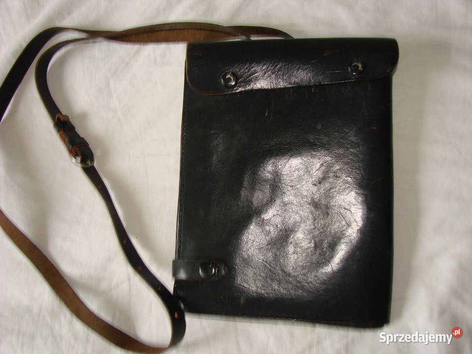 skórzany mapnik oficerski WP Pruszcz Gdański