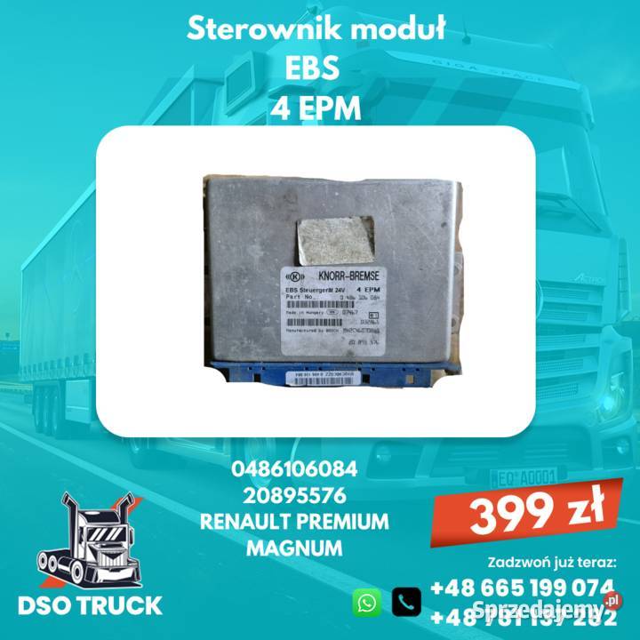 Sterownik moduł EBS 0486106084 20895576 4 EPM