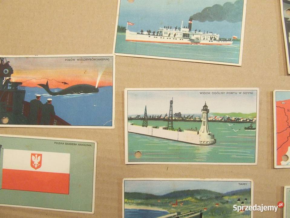 Czekolada APiasecki karteczki przedwojenne Morze sprzedam