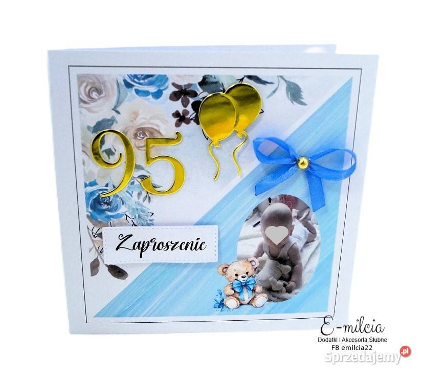 Zaproszenie 2 w 1 z okazji Chrztu Św i 1 urodzin Zielona Góra