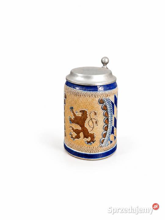 Niemiecki Kufel do Piwa Bierkrug 05L Lew łódzkie