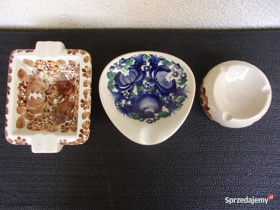 Kolekcja ceramicznych popielniczek Hand Painted mazowieckie Warszawa