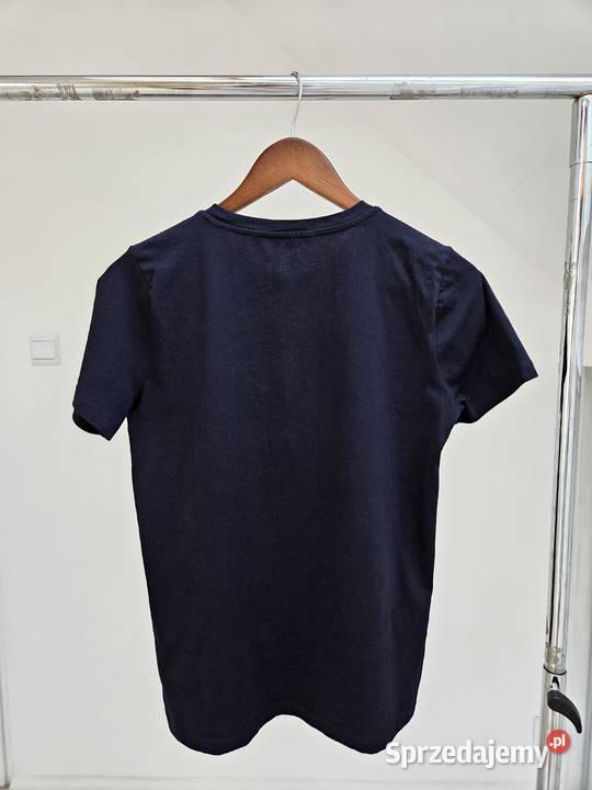 Granatowa bluzka koszulka tshirt z białym Liszki