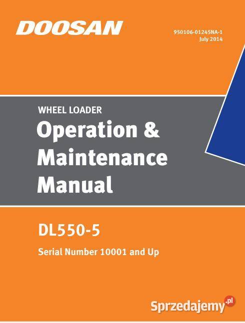 Doosan Dl5505 instrukcja obsługi DTR Kielce sprzedam