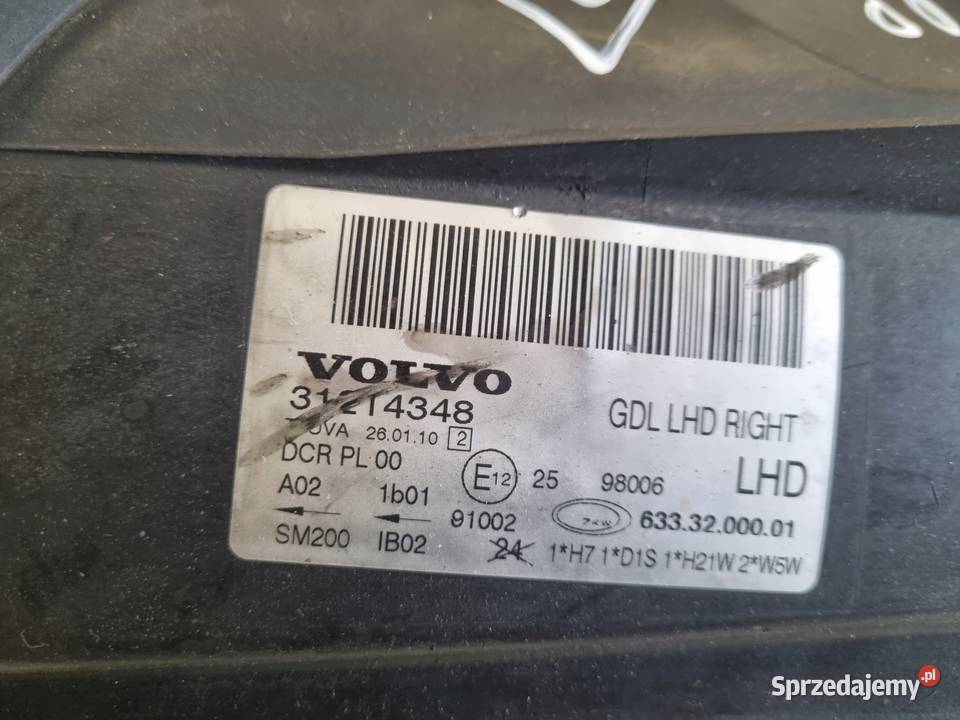 LAMPA PRAWY PRZÓD Volvo V70 III S80 II PRZEDNIA Chełm
