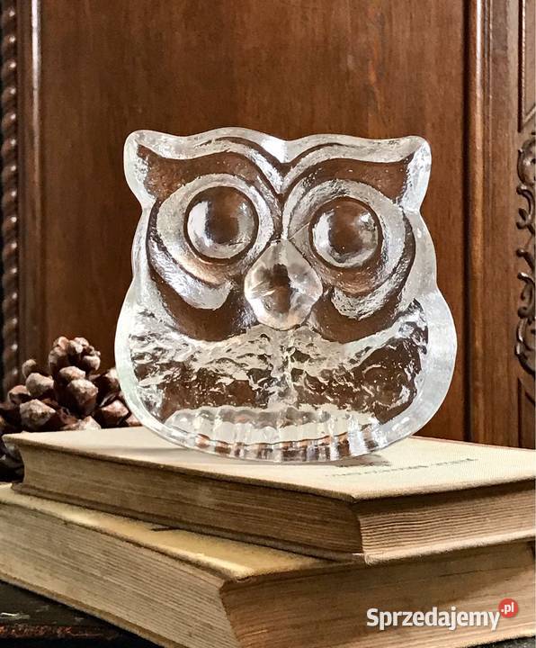 Przycisk do papieru figurka duża sowa Skruf śląskie