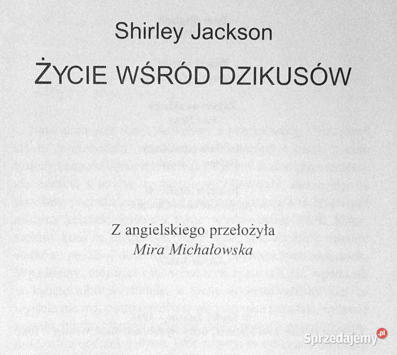 Życie wśród dzikusów Shirley Jackson Książki i Podręczniki lubelskie Chełm