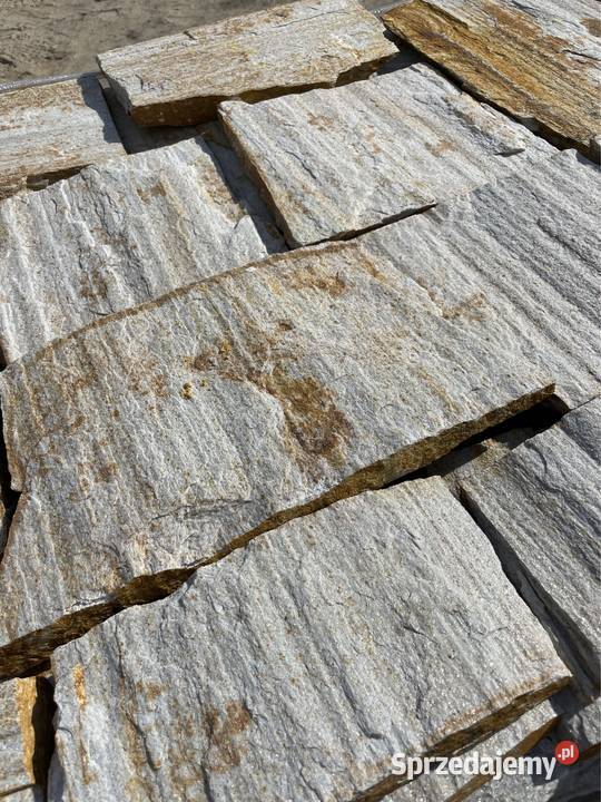 Łupek Złoty Kamień Naturalny Okładzina Elewacja Okładziny elewacyjne mazowieckie