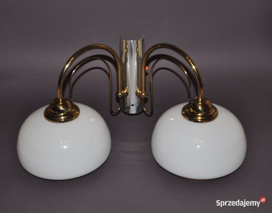 Kinkiet z dwoma kloszami szklanymi Gdańsk sprzedam