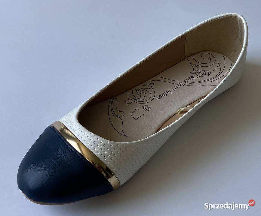 Białe baleriny skórzana wkładka rozmiar 38 Żyrardów