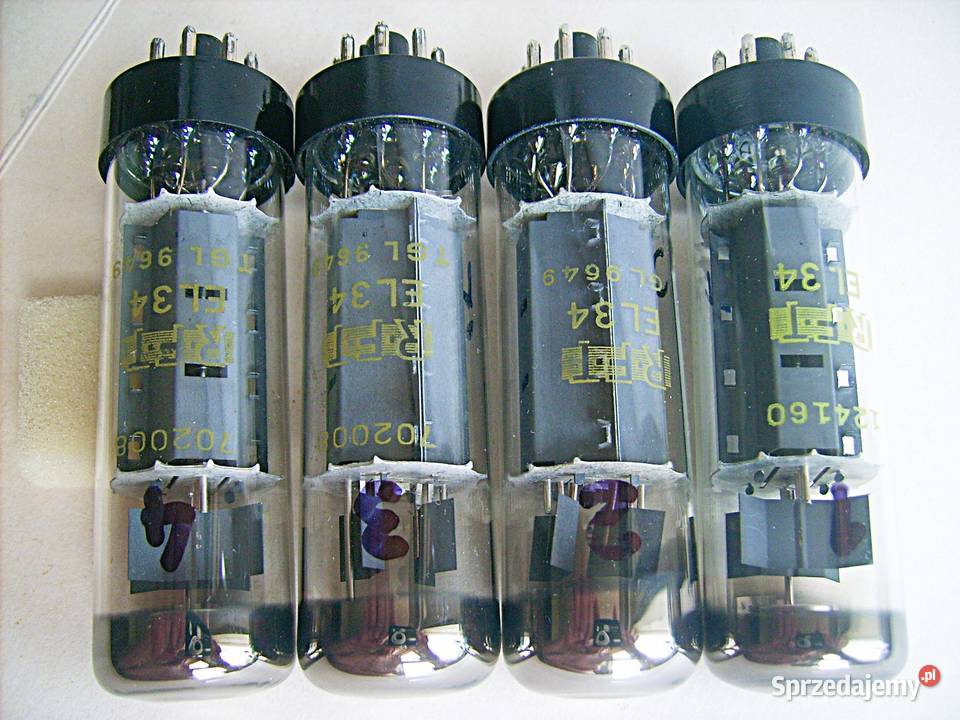 EL34 RFT KWARTET lata 60te SHORT BASE MOCNE Audio Porąbka