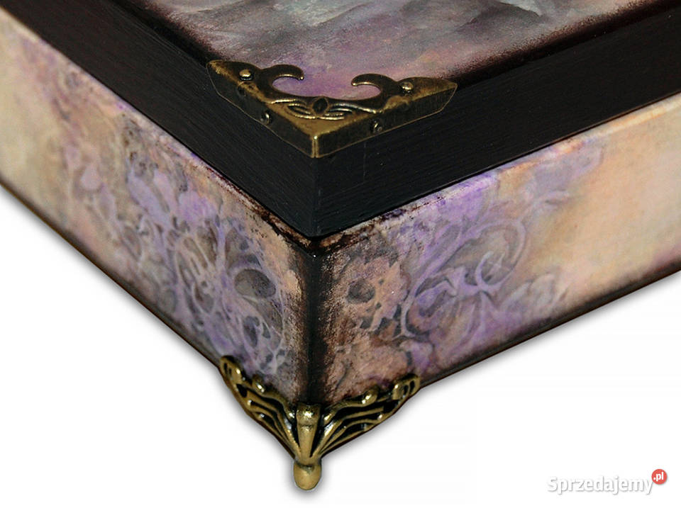 SZKATUŁKA drewniane pudełko LAVENDER GIRL 27x20 Bydgoszcz