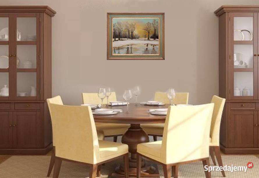 Obraz olejny Zimowy świt Lublin