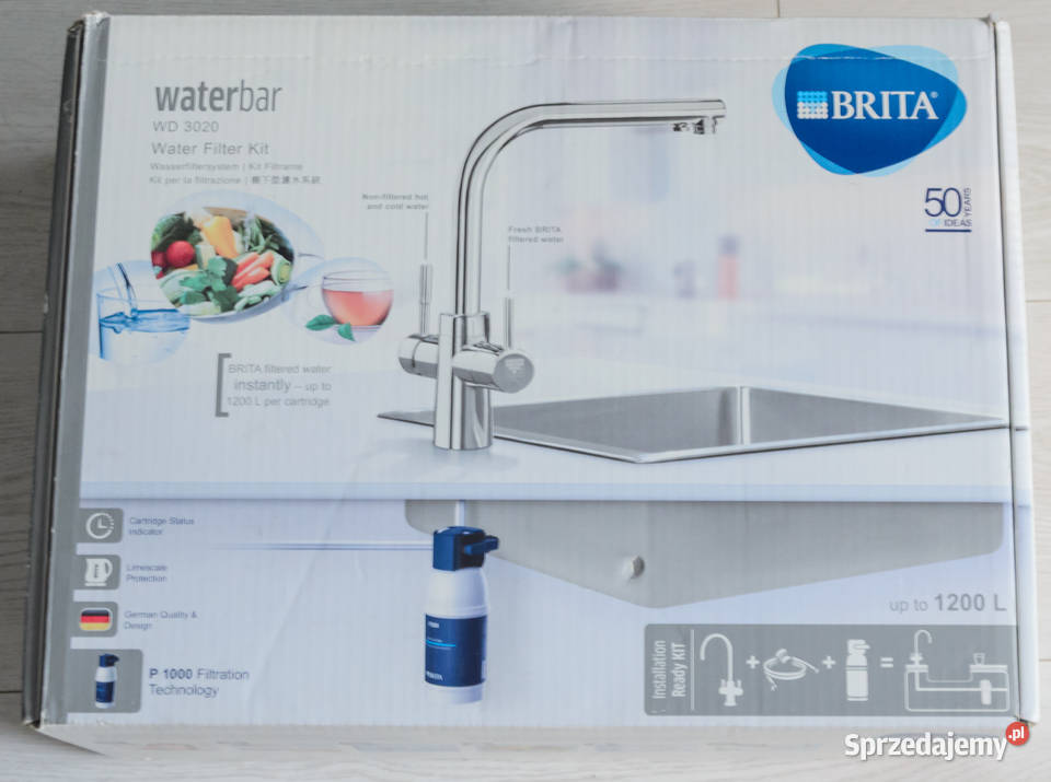 Bateria trójdrożna Brita WD 3020 LED z filtrem Baterie kuchenne Częstochowa
