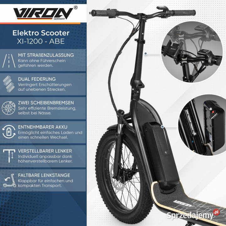 HULAJNOGA ELEKTRYCZNA SCOOTER VIRON XL1200S DE Kalety