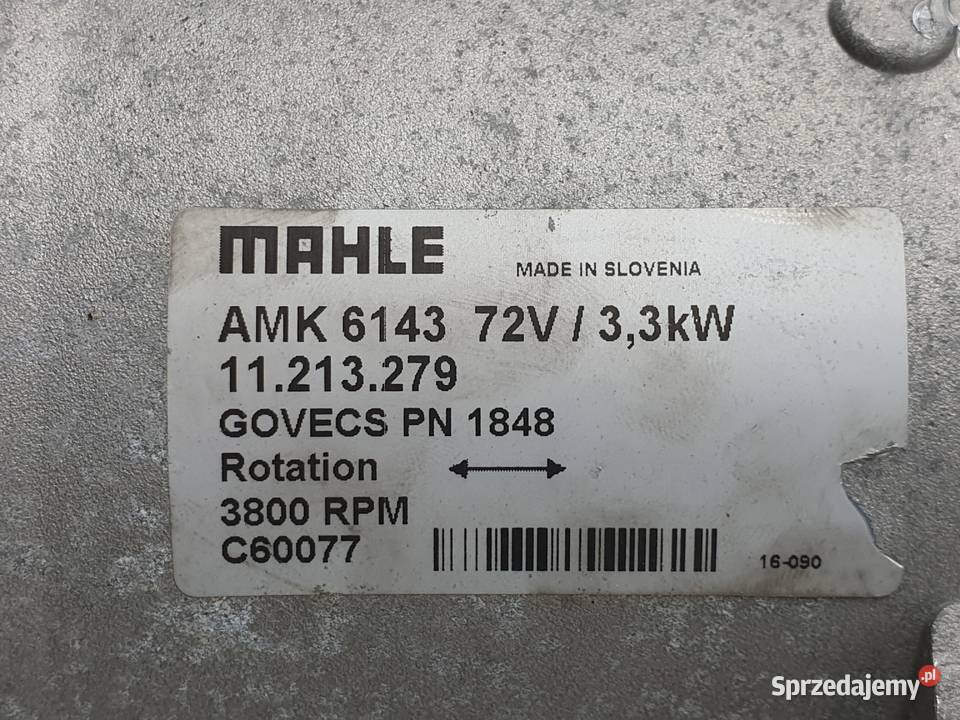 Silnik Elektryczny MAHLE 72V 33 Kw Skuter Govecs łódzkie Janowice sprzedam