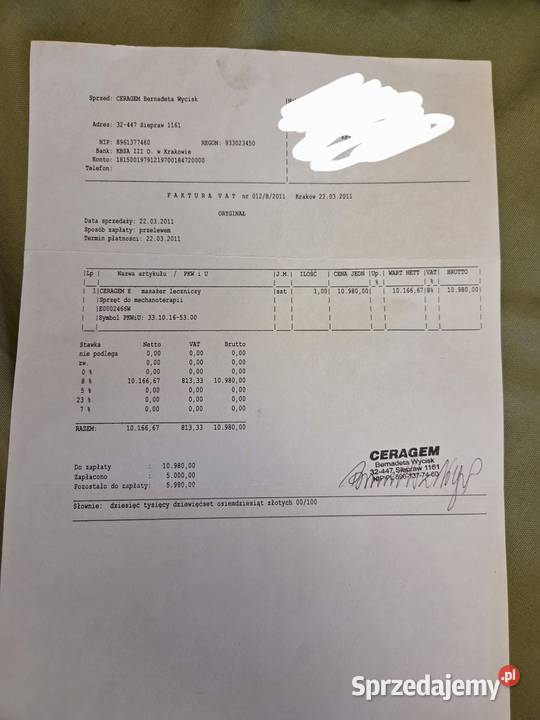 Ceragem Master M3500 sprzedam
