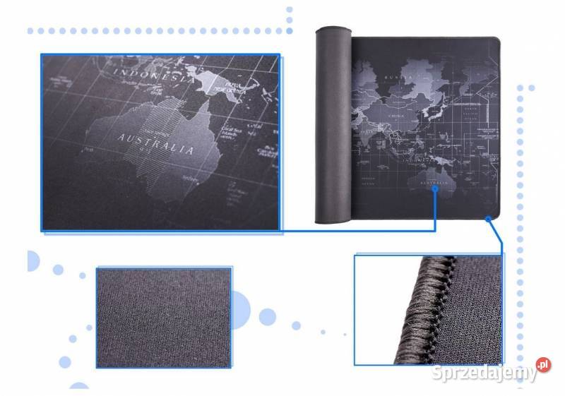 PODKŁADKA NA BIURKO POD MYSZKĘ MAPA ŚWIATA podlaskie Bielsk Podlaski