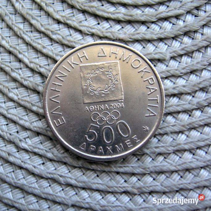 Grecja 500 Drachma 2000r Olimpiada Spiridon Luis Numizmatyka Kalisz sprzedam