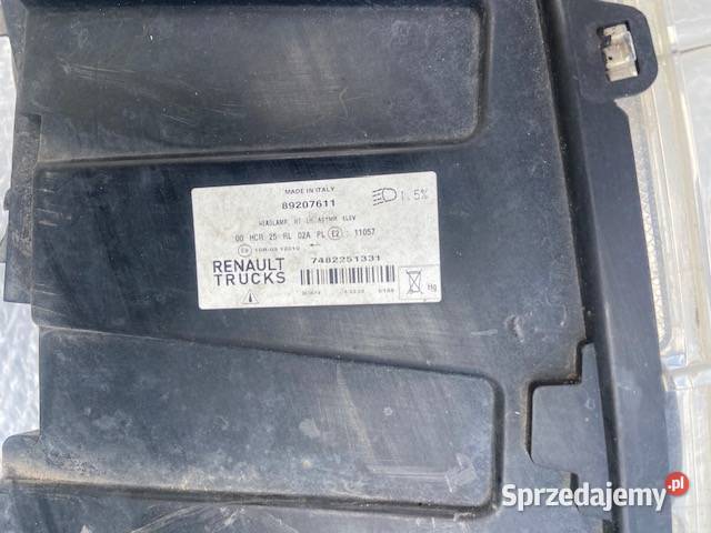 Reflektor Kier Renault T GAMA RANGE 7482251331 ciężarowe Maszewo