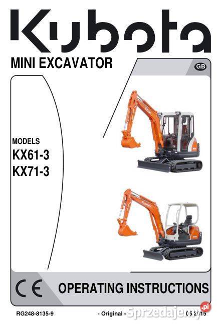 Kubota KX613 KX713 instrukcja obsługi