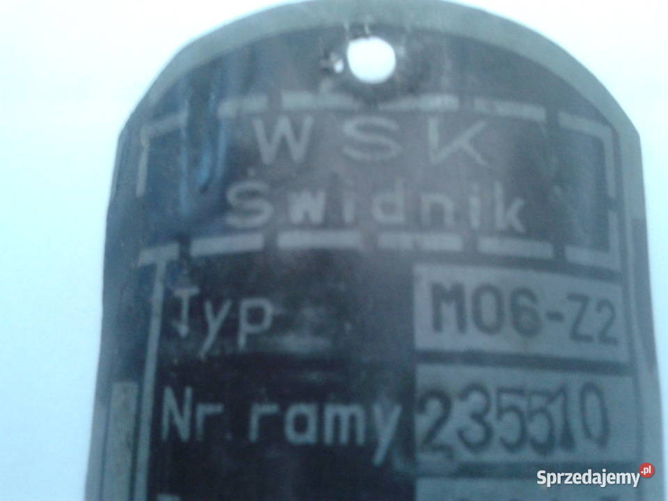 wsk 125m06Z2 TABLICZKA ZNAMIONOWA ORYGINAL 1961R Bielsko-Biała