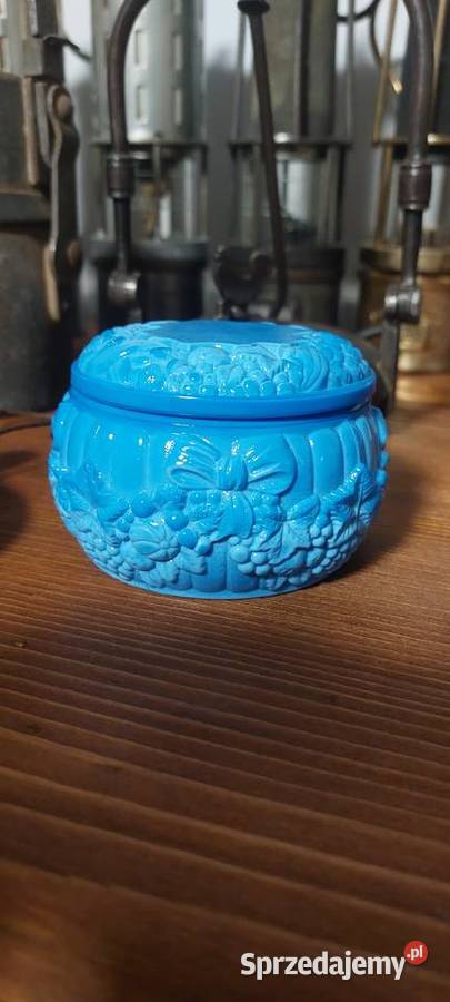 Schlevogt puzderko szkło malachitowe niebieskie Rybnik