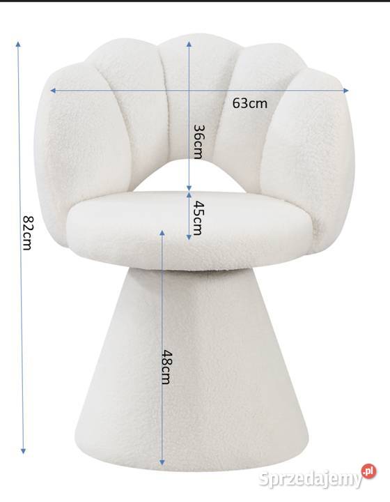 Designerski fotel muszelka Melo boucle różne Tarchały Małe