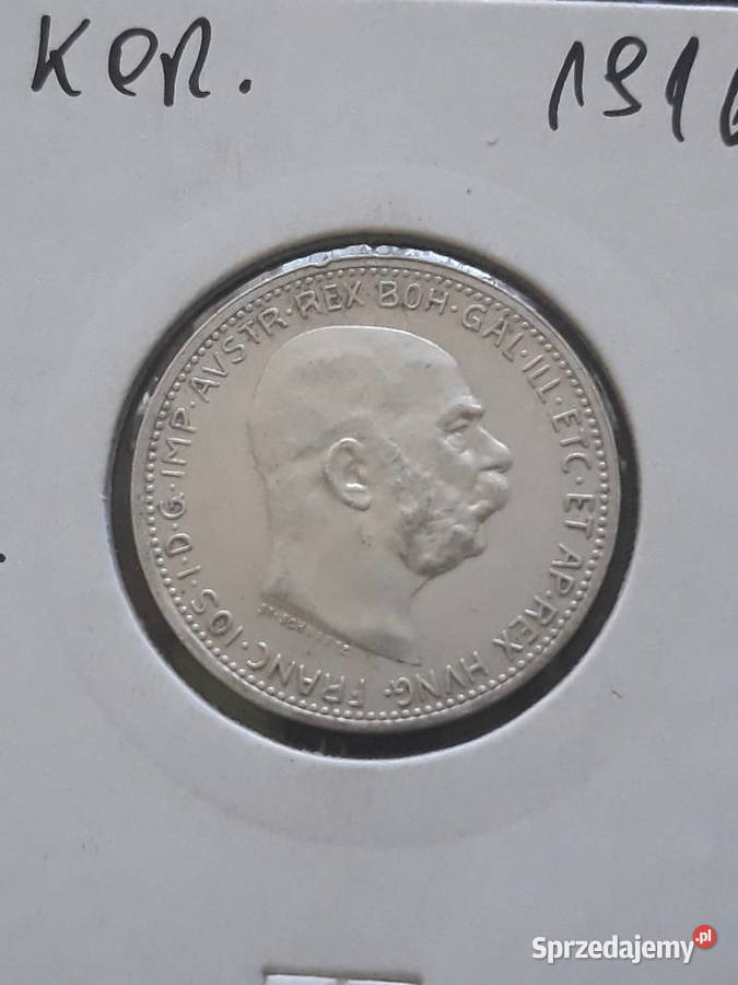 1 Korona Austria 1916 r około mennicza Konin