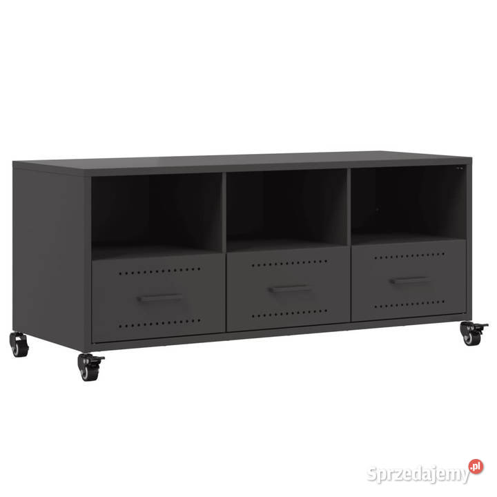 Szafka RTV czarna 1005x39x435 stal WM846692 sprzedam