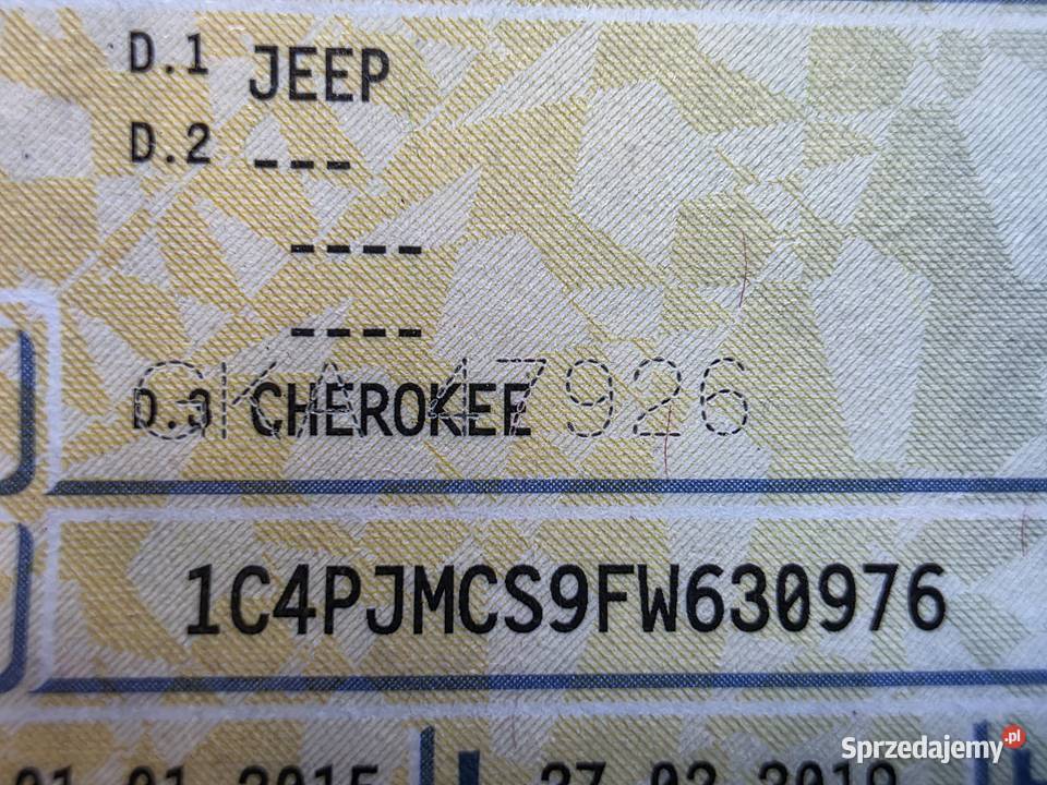 JEEP CHEROKEE KL 32 bg 2015r Tuchom sprzedam