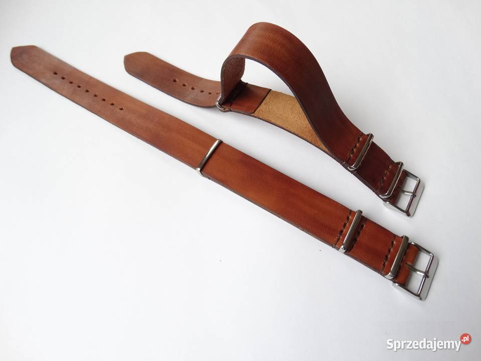 Pasek skórzany NATO do zegarka 20mm vintage hand Gorzów Wielkopolski