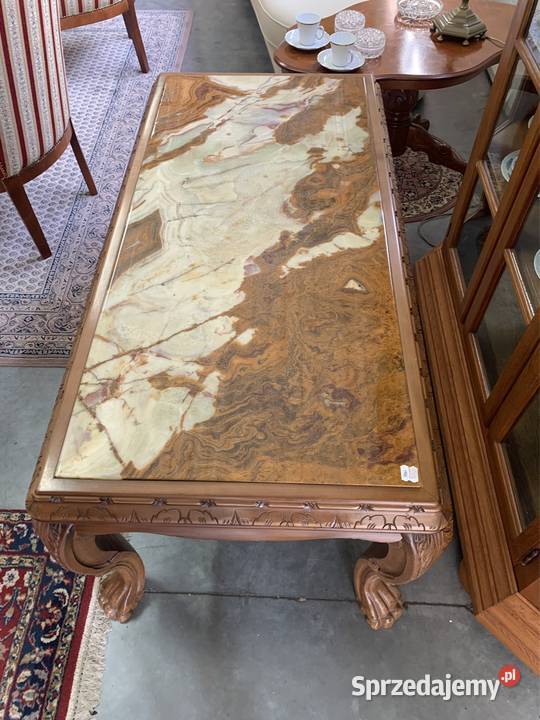 Stylowa ława z kamiennym blatem Ełk