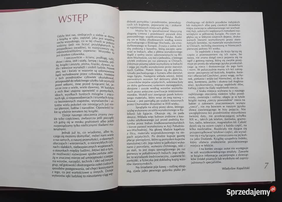 Władysław Kopaliński Opowieści o rzeczach Antykwariat Koźminek sprzedam