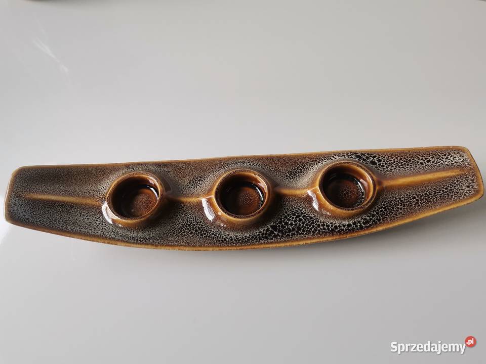 Stary świecznik Janusz porcelit Mirostowice PRL Porcelana i szkło Katowice