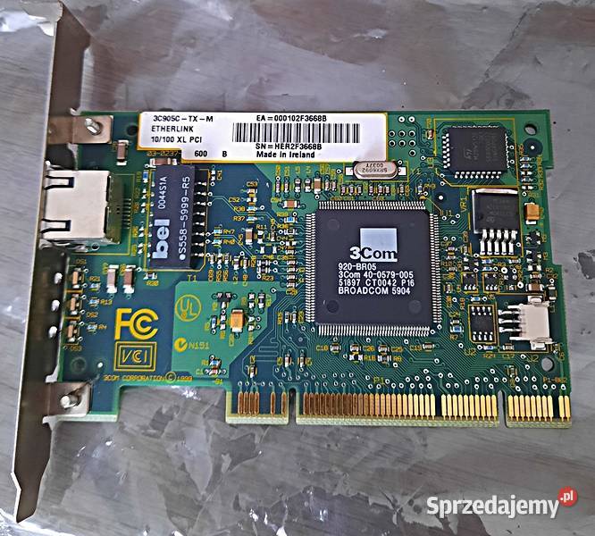 Karta sieciowa 3COM 3C905C TXM 10100 XL PCI wielkopolskie Ostrów Wielkopolski