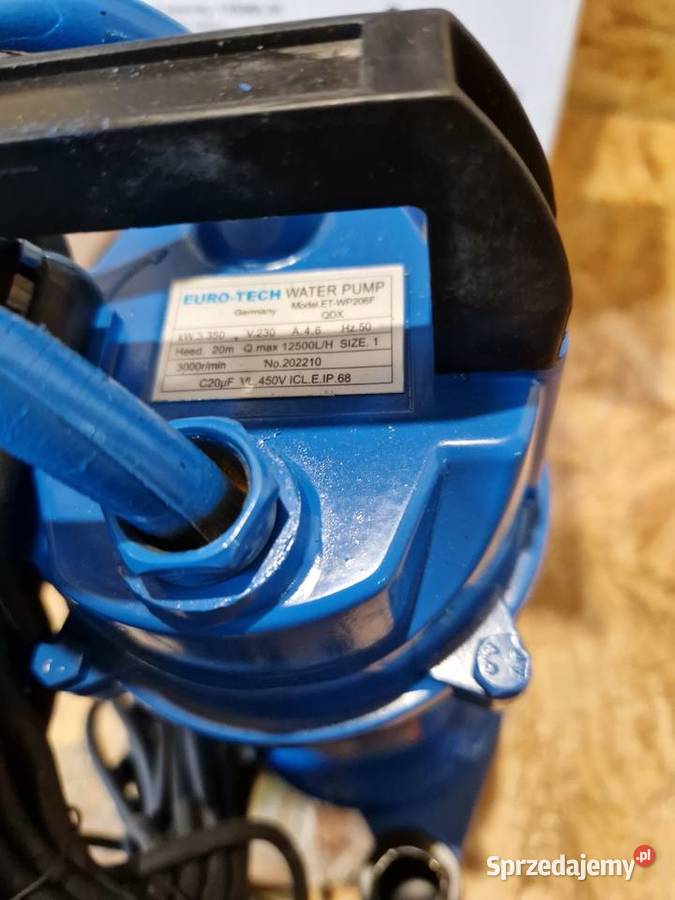 Pompa zatapialna Eurotech 3350 W 12500 lh pływak Głogowa
