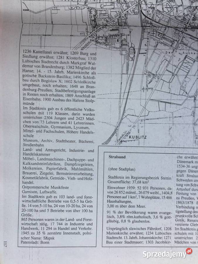 448 Niemiecki Plan Słupska zachodniopomorskie Szczecin