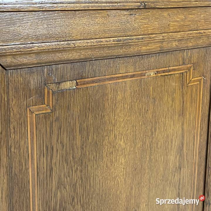 Szafa dwudrzwiowa z litego dębu intarsje Niemcy