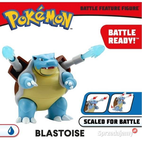 Figurka POKEMON Blastoise Turtok z Funkcją Ataku Mogilany
