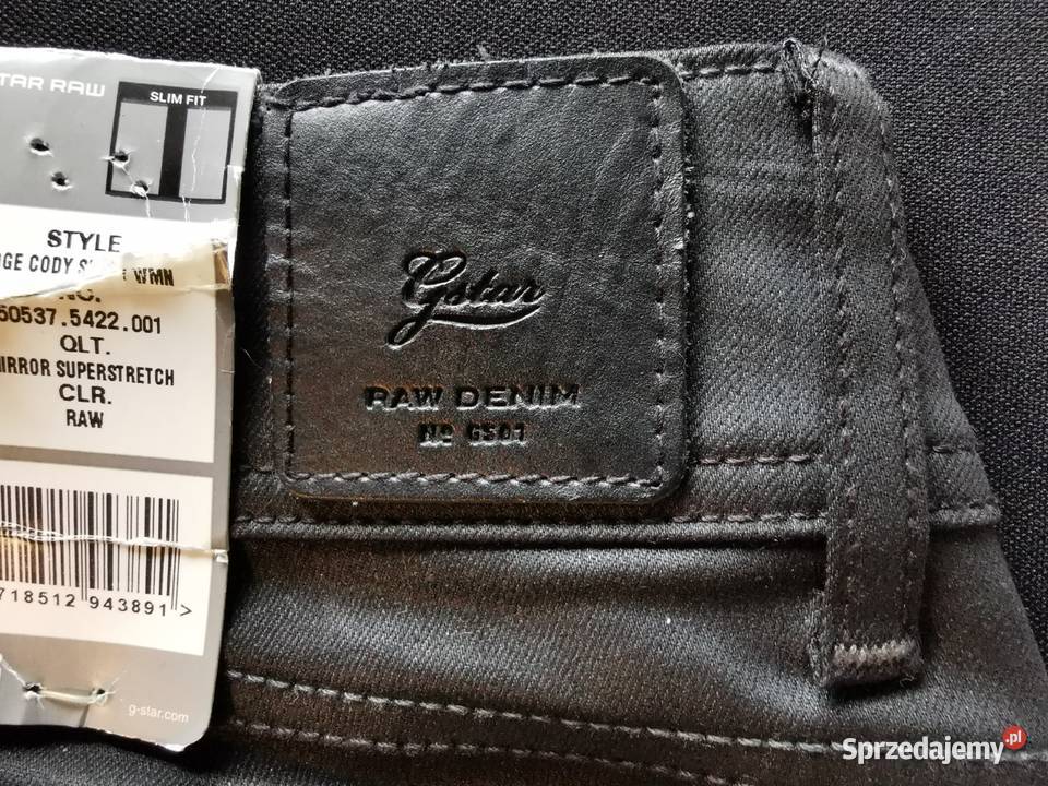 GSTAR RAW DENIM wąskie rurki Jeans W26 L34 Łódź