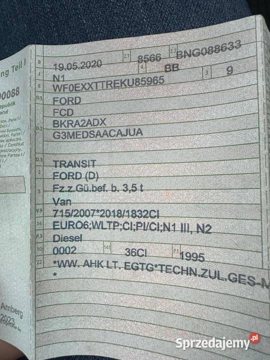Mam do sprzedania Ford Transit nieuszkodzony Częstochowa
