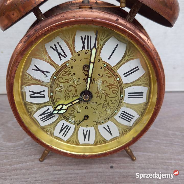 Miedziany francuski zegar francuski budzik Warszawa