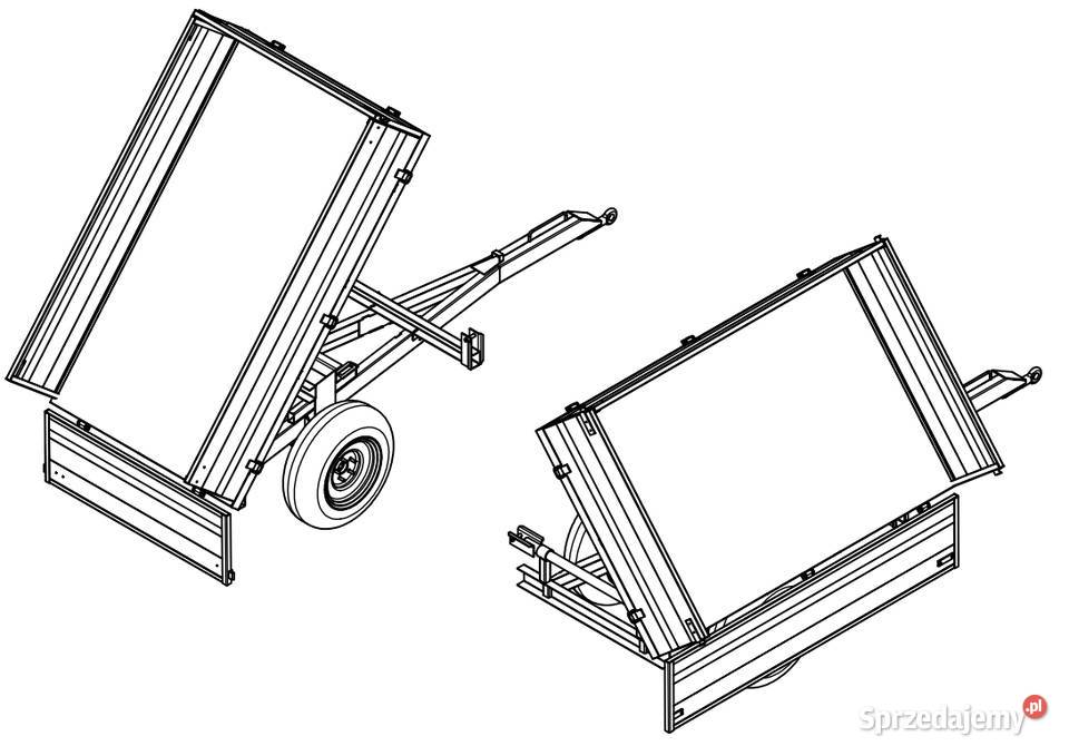 3 Jednoosiowa przyczepa rolnicza z kiprem Sanko Szubin