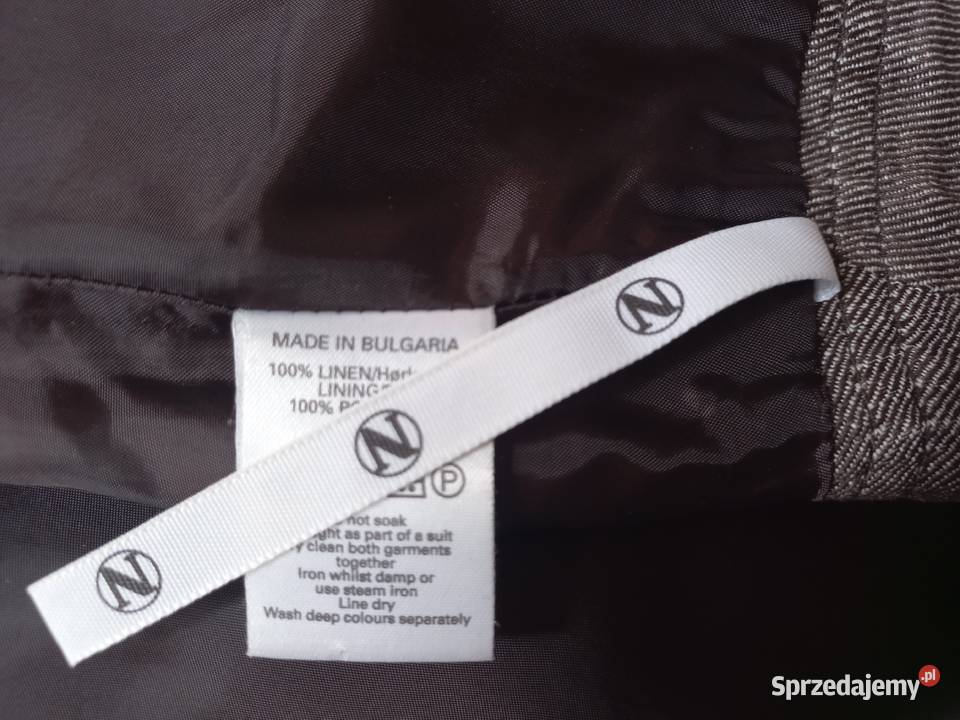 Spódnica brązowa Len MIDI r 3638 NOWA