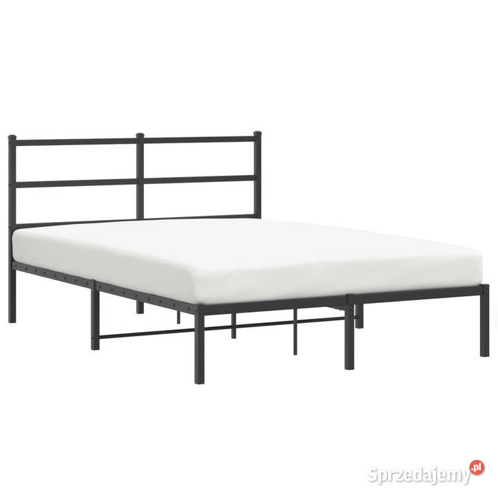 Metalowa rama łóżka z wezgłowiem czarna 135x190 Warszawa sprzedam