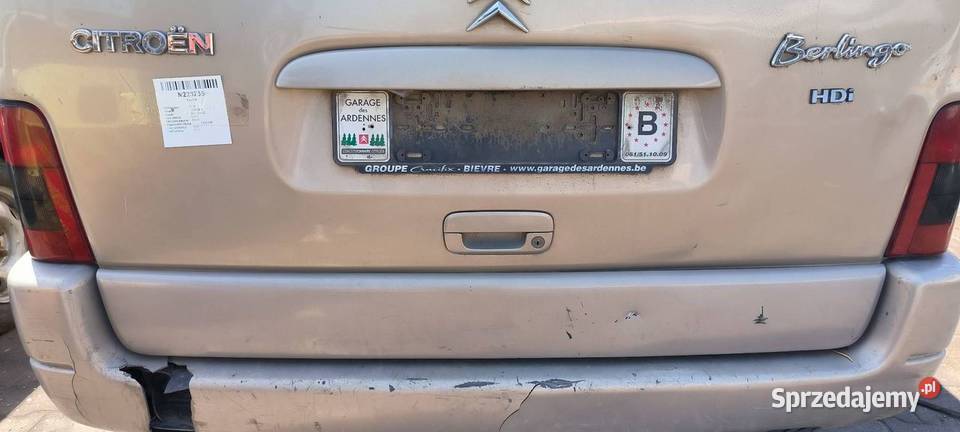 KLAPA CITROEN BERLINGO TYŁ kujawsko-pomorskie Lipno