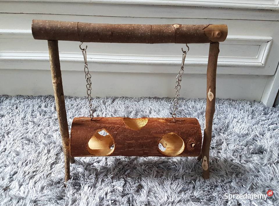 Drewniany tunel huśtawka gryzoni chomika myszy