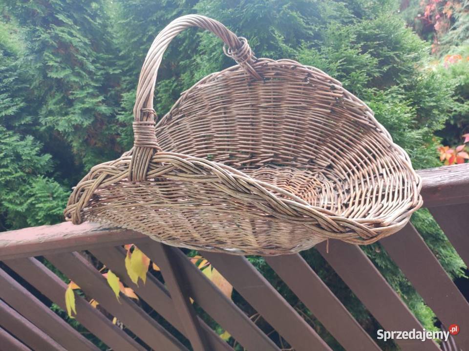 kosz wiklinowy duży na drewno wyposażene Kielce